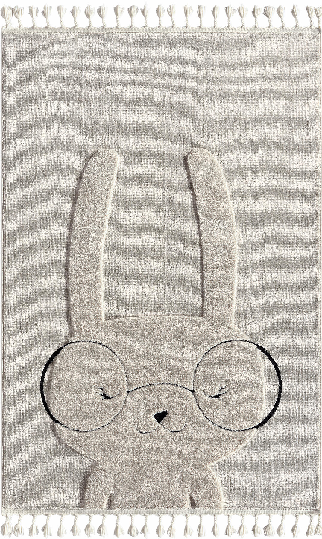 Empera-Kids Bunny Tavşan Figürlü Krem Bebek Odası Halısı-1-roqelvaxirum.shop