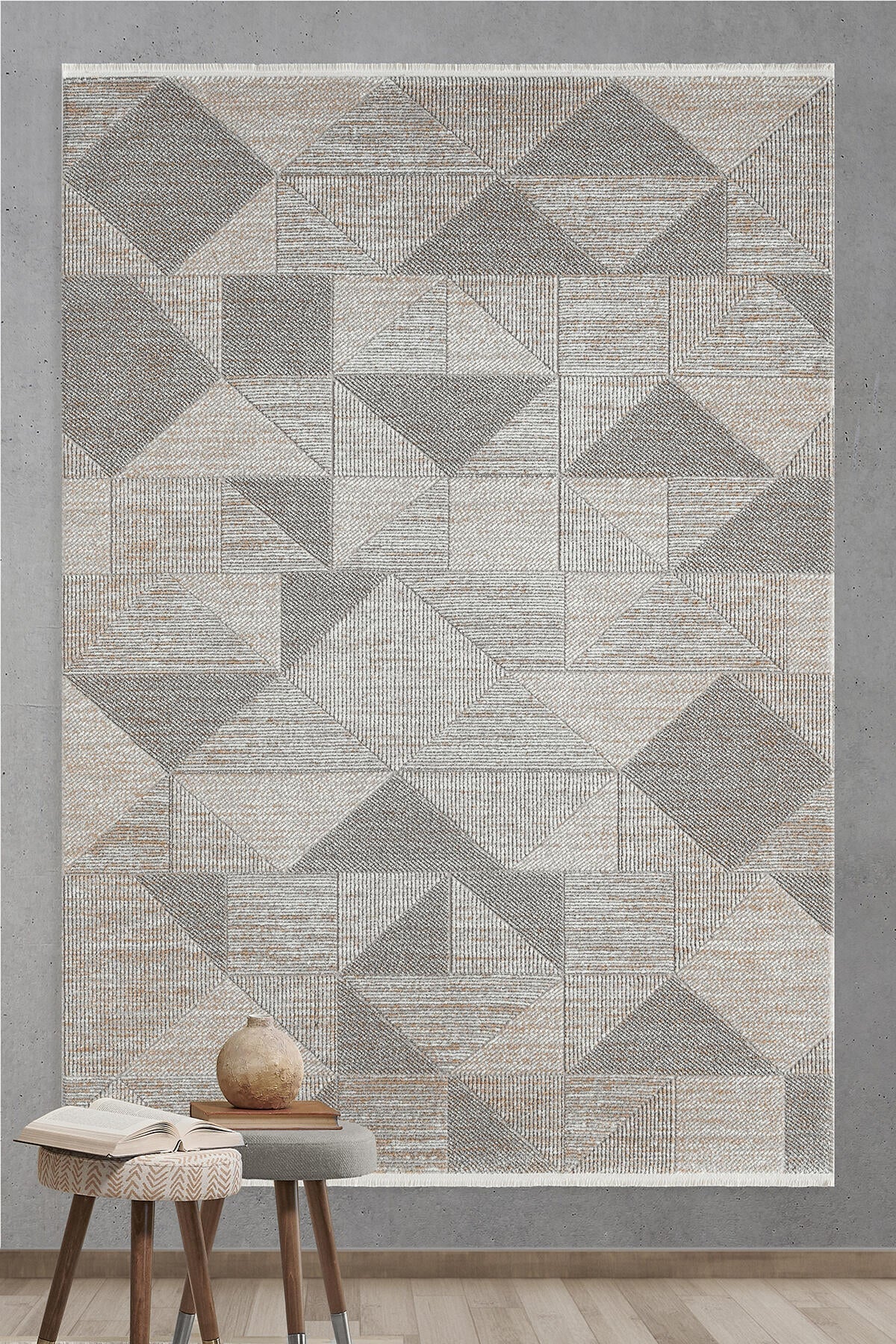 Empera-Pena Lichen Geometrik Desenli Modern Halı-2-roqelvaxirum.shop
