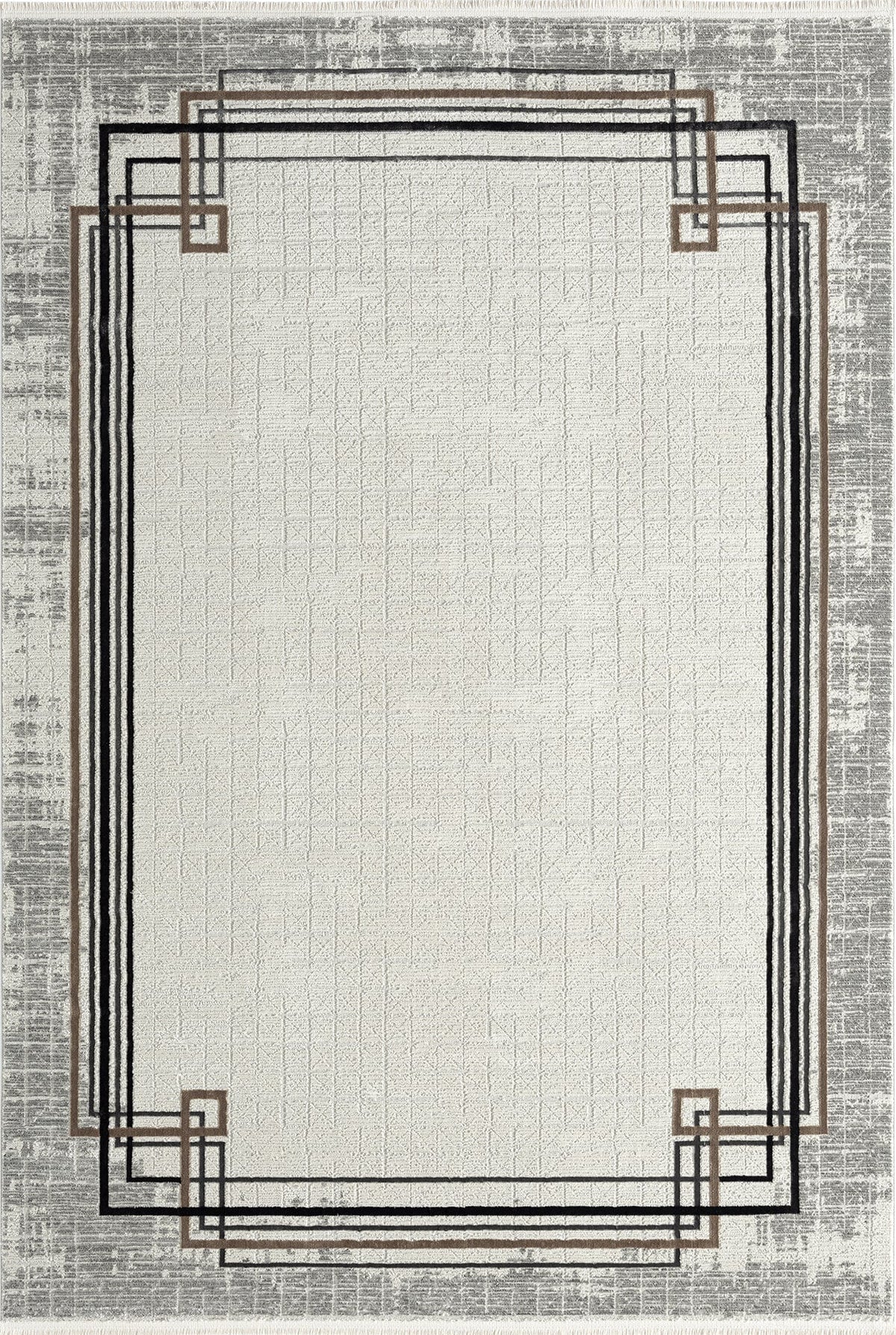 Empera-Terra Amberlight Modern Klasik Çerçeveli Halı-1-roqelvaxirum.shop