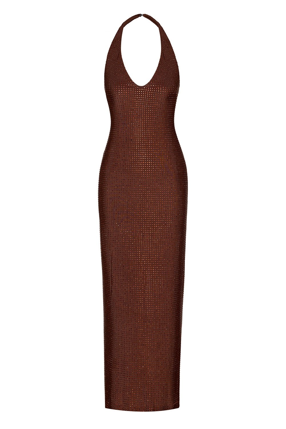 Esotte-Di̇xi̇e Taşlı Acı Kahve Elbise-Elbise-1-roqelvaxirum.shop