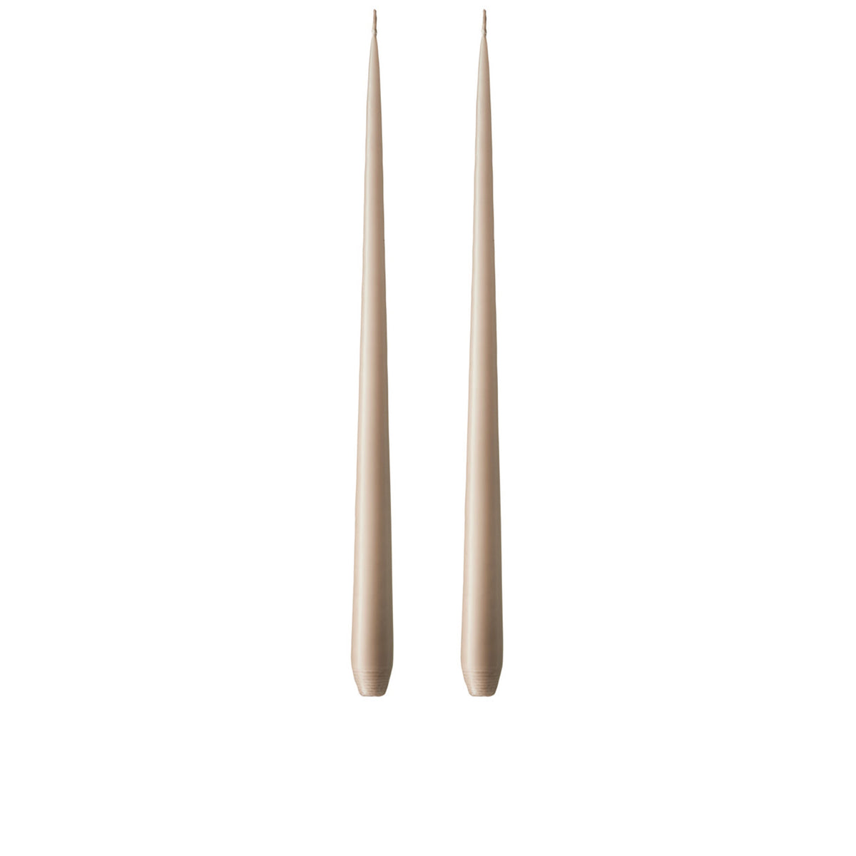 Ester&Erik-Nougat Note Kokusuz 2'li Uzun Konik Mum 42 Cm-Mum-1-roqelvaxirum.shop