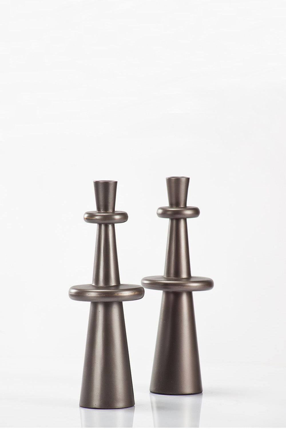 Estetik Decor-Mumluk Pillar Jey – Alüminyum Platin | 36 Cm-Mumluk & Şamdan-2-roqelvaxirum.shop