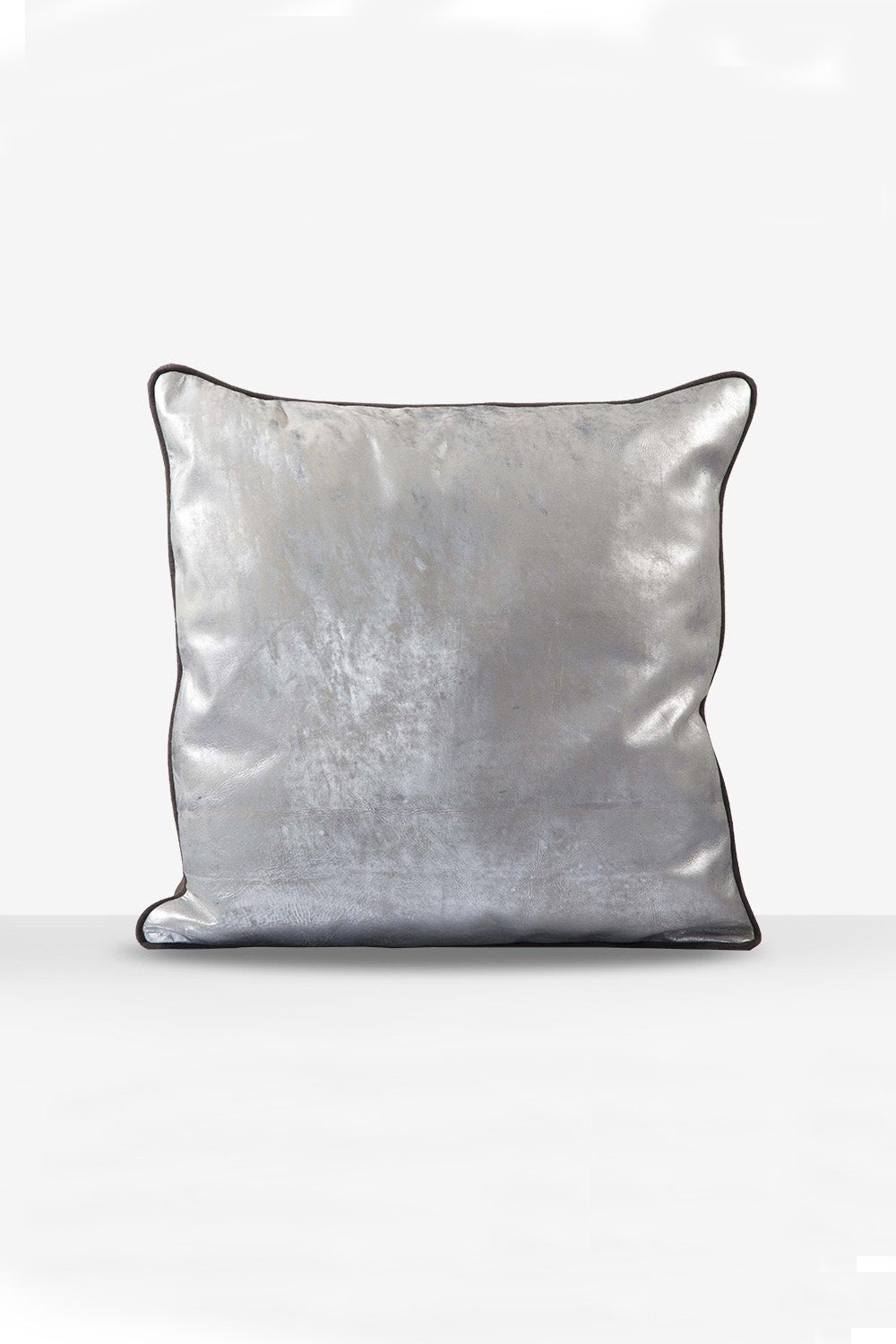Estetik Decor-Yastık Effete Gümüş Hakiki Deri – 60x60 Cm-Yastık-1-roqelvaxirum.shop