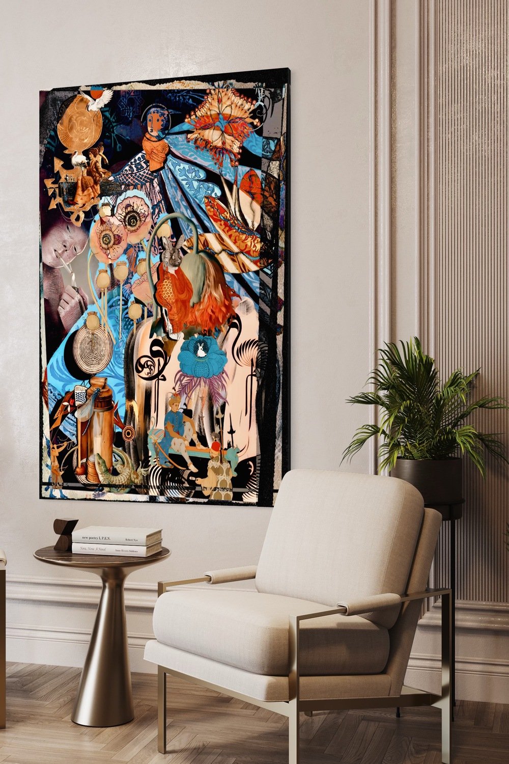 Eudoimoniart-White Rabbit-Tablo-6-roqelvaxirum.shop