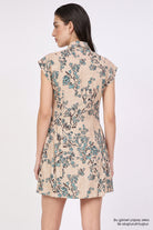 Exquise-Pileli Bele Oturan Slim Fit Mini Elbise-Elbise-4-roqelvaxirum.shop