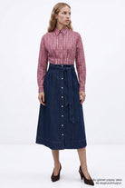 Exquise-Regular Denim Midi Etek – Mavi̇-Etek-7-roqelvaxirum.shop