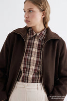 Exquise-Ribanalı Yün Karışımlı Astarlı Oversize Kaban – Kahverengi̇-Kaban-10-roqelvaxirum.shop
