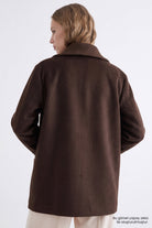 Exquise-Ribanalı Yün Karışımlı Astarlı Oversize Kaban – Kahverengi̇-Kaban-6-roqelvaxirum.shop