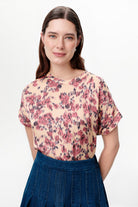 Exquise-Düşük Kollu Saten Yüzeyli Regular Çok Renkli Bluz-Bluz-3-roqelvaxirum.shop