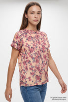 Exquise-Düşük Kollu Saten Yüzeyli Regular Çok Renkli Bluz-Bluz-8-roqelvaxirum.shop