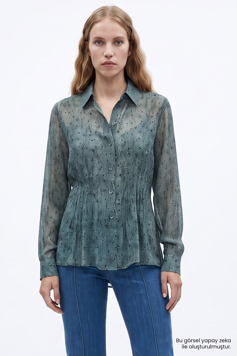 Exquise-Slim Fit Şifon Gömlek – Çok Renkli̇-Gömlek-9-roqelvaxirum.shop