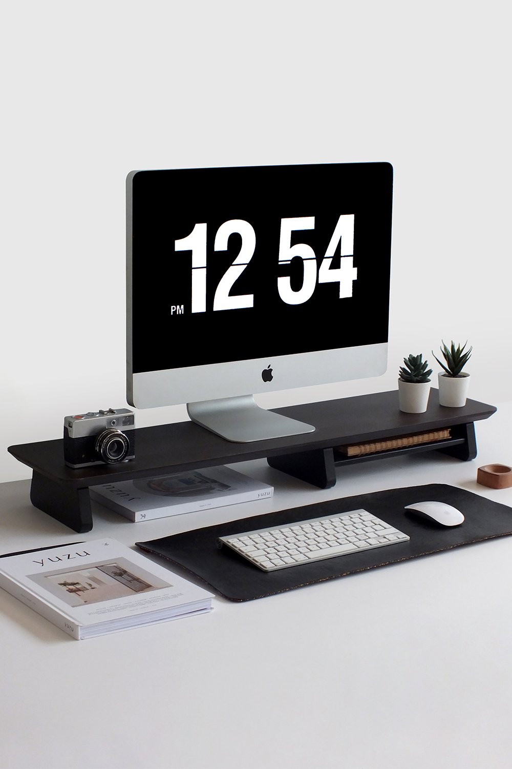 Fagus Wood-Büyük Monitör Standı - Ceviz-Ekran Yükseltici-2-roqelvaxirum.shop