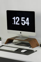 Fagus Wood-Doğal Ahşap Bilgisayar Monitörü Yükseltici Stant ve Ekran Yükseltici (Ceviz)-Biblo-1-roqelvaxirum.shop