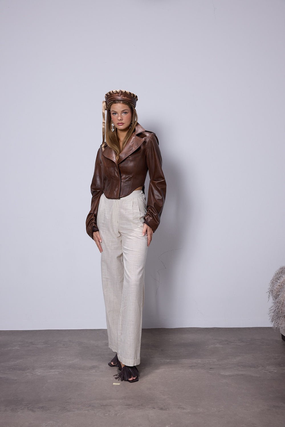 Fèe Muse-Luisa Çizgili Pantolon-Pantolon-7-roqelvaxirum.shop