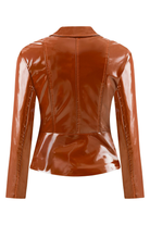 Feel The Lotus-Josie Patent Leather Jacket-Ceket-2-roqelvaxirum.shop