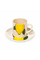 Feeling Good Inside-Amalfi Coast Collection Handmade Ceramic White Lemon Handled Coffee Set-Bardak-1-roqelvaxirum.shop