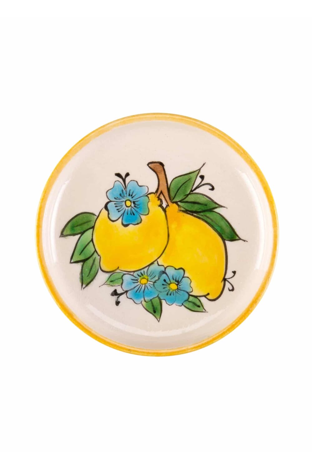 Feeling Good Inside-Amalfi Coast Collection Handmade Limon Desenli Seramik Mini Tabak-Tabak & Kase-1-roqelvaxirum.shop