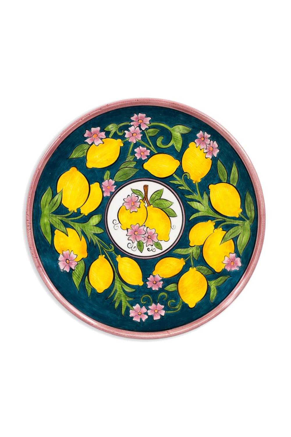 Feeling Good Inside-Amalfi Coast Collection Handmade Seramik Pembe Yemek Tabağı-Tabak & Kase-1-roqelvaxirum.shop