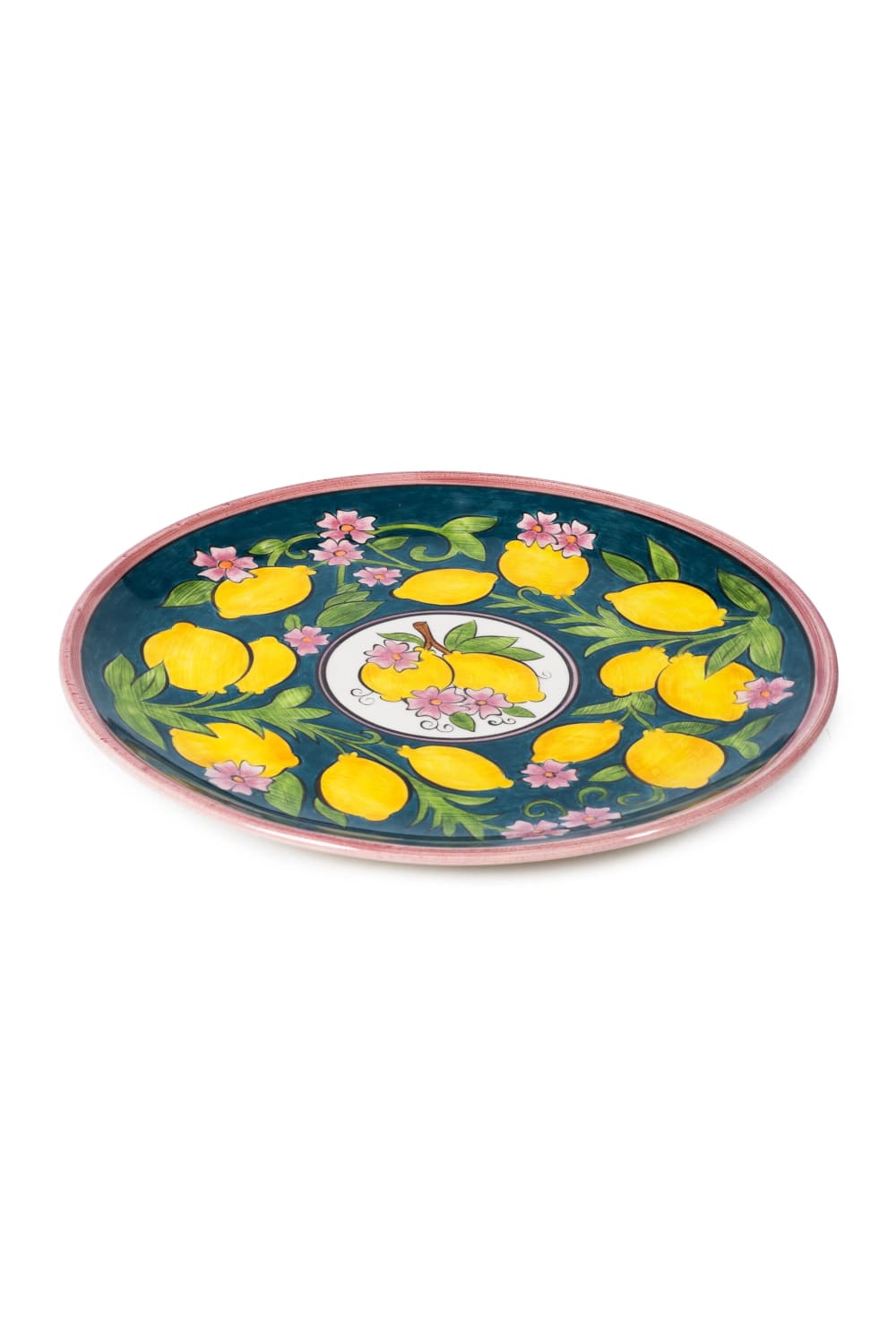Feeling Good Inside-Amalfi Coast Collection Handmade Seramik Pembe Yemek Tabağı-Tabak & Kase-2-roqelvaxirum.shop