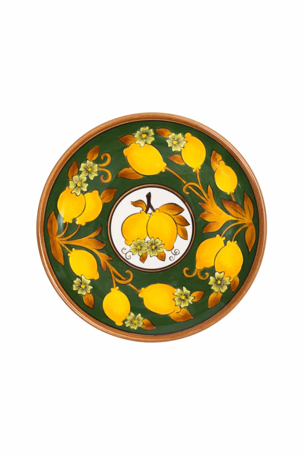 Feeling Good Inside-Amalfi Coast Collection Seramik Çam Yeşili 22 Cm Tabak Golden Fall-Tabak & Kase-1-roqelvaxirum.shop