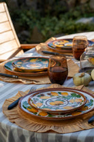 Feeling Good Inside-Amalfi Coast Collection Seramik Çam Yeşili Yemek Tabağı Golden Fall-Tabak & Kase-5-roqelvaxirum.shop