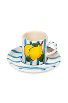 Feeling Good Inside-Baby Blue Lemon Line Handled Coffee Set-Bardak-1-roqelvaxirum.shop