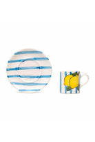 Feeling Good Inside-Baby Blue Lemon Line Handled Coffee Set-Bardak-2-roqelvaxirum.shop