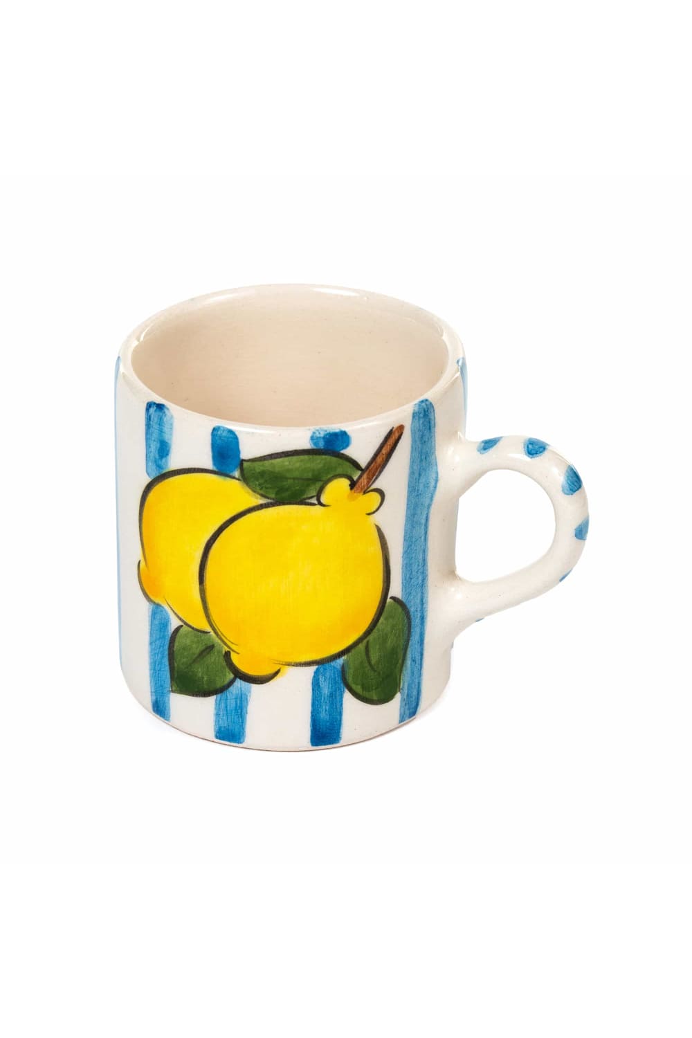 Feeling Good Inside-Baby Blue Lemon Line Handled Coffee Set-Bardak-3-roqelvaxirum.shop