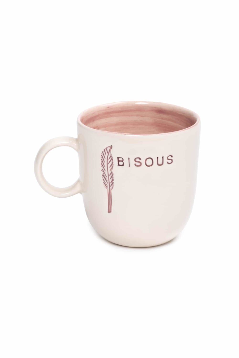 Feeling Good Inside-Bisous Kulplu Pembe Mug – L’amour Paris-Bardak-1-roqelvaxirum.shop
