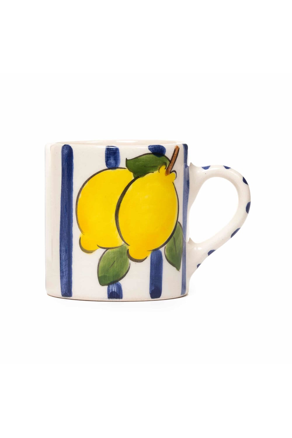 Feeling Good Inside-Dark Blue Lemon Line Handled Coffee Set-Bardak-5-roqelvaxirum.shop