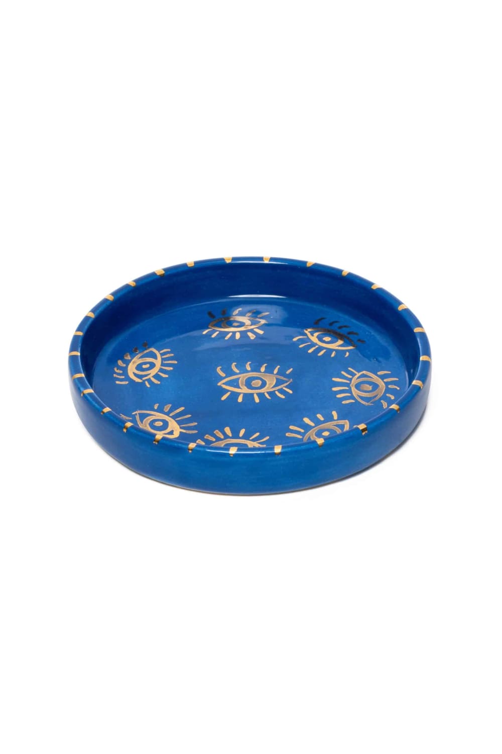 Feeling Good Inside-Gözlü Kobalt 24 Karat Gold Mini Plate-Tabak & Kase-1-roqelvaxirum.shop