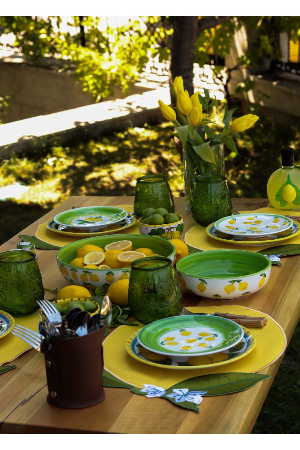 Feeling Good Inside-Happy Citrons Collection Handmade Ceramic Yeşil Pasta Tabağı-Tabak & Kase-4-roqelvaxirum.shop