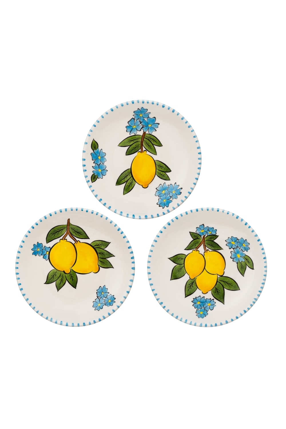 Feeling Good Inside-Happy Citrons Tatlı Tabağı 3’lü Set-Tabak & Kase-1-roqelvaxirum.shop