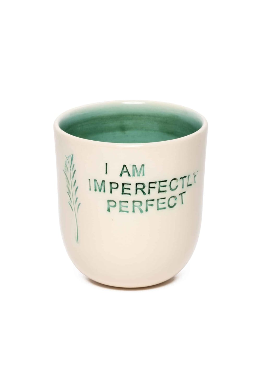 Feeling Good Inside-“ I Am Imperfectly Perfect” Turkuaz Mood Mug-Bardak-2-roqelvaxirum.shop
