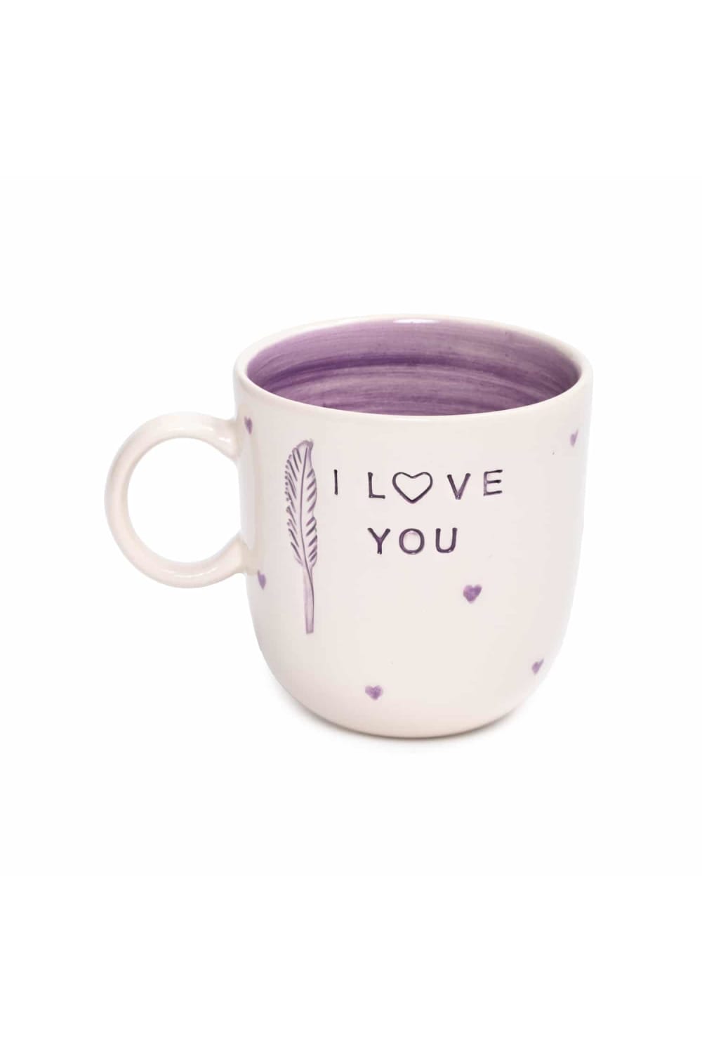 Feeling Good Inside-I Love You Kulplu Lila Mug – L’amour Paris-Bardak-1-roqelvaxirum.shop