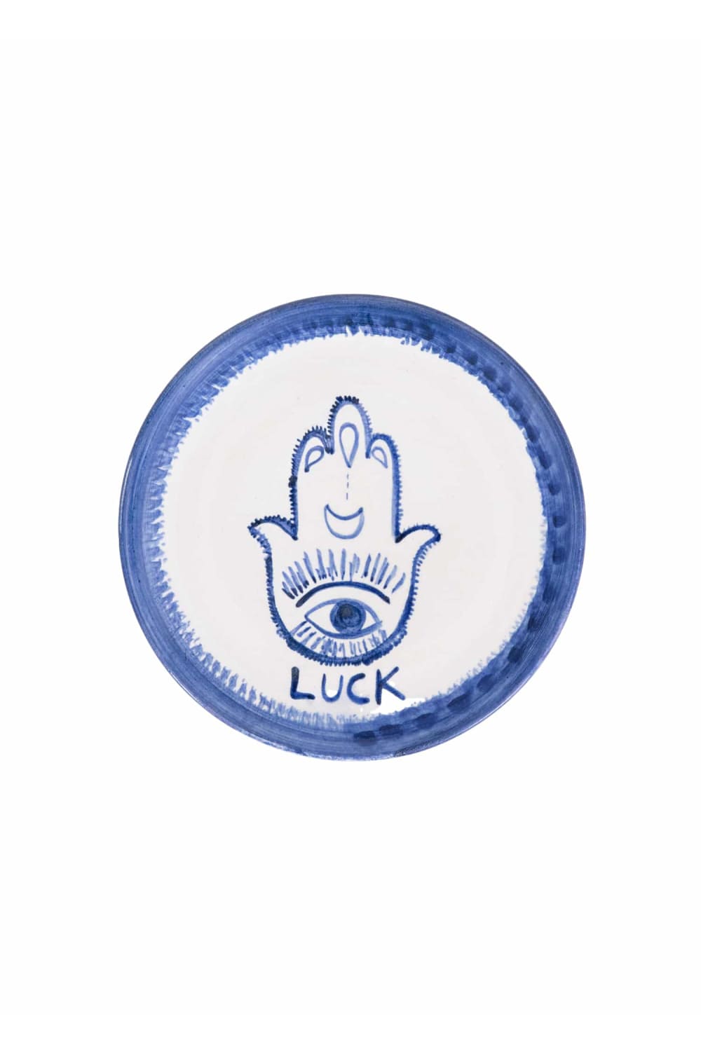 Feeling Good Inside-Inner Eye Collection Handmade Luck Yazılı Fatma Ana Eli Seramik Pasta Tabağı-Tabak & Kase-2-roqelvaxirum.shop