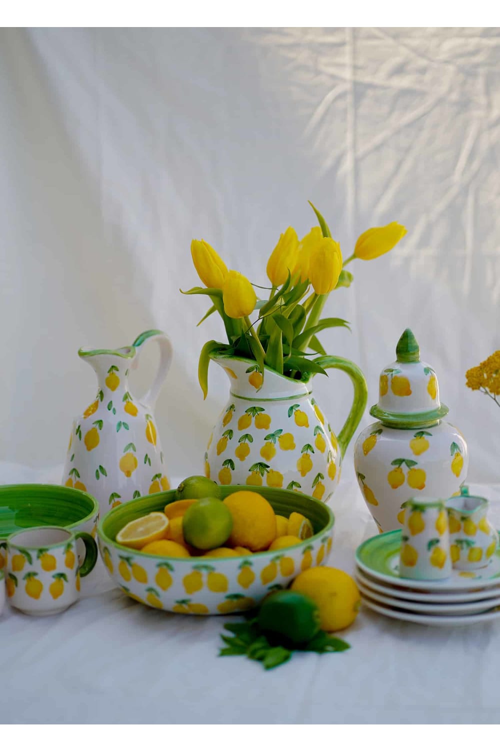 Feeling Good Inside-Lemon Splash Collection Handmade Ceramic Klasik Sürahi-Sürahi-3-roqelvaxirum.shop