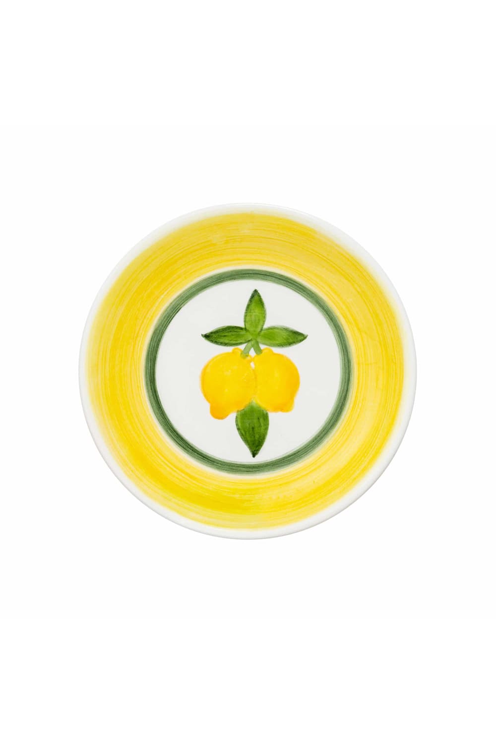 Feeling Good Inside-Lemon Splash Collection Handmade Ceramic Sarı Pasta Tabağı-Tabak & Kase-1-roqelvaxirum.shop