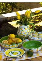 Feeling Good Inside-Lemon Splash Collection Handmade Ceramic Sarı Pasta Tabağı-Tabak & Kase-4-roqelvaxirum.shop