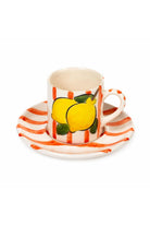Feeling Good Inside-Orange Lemon Line Handled Coffee Set-Bardak-1-roqelvaxirum.shop