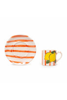 Feeling Good Inside-Orange Lemon Line Handled Coffee Set-Bardak-2-roqelvaxirum.shop