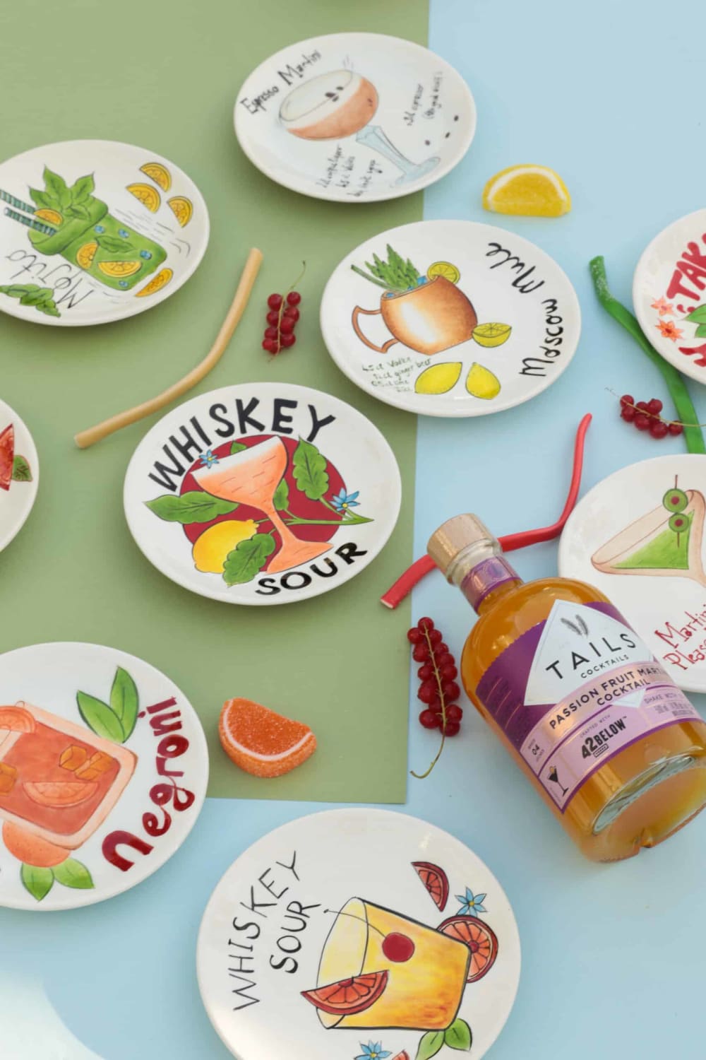 Feeling Good Inside-Pop-up Cocktail Collection Handmade Seramik Mojito Kokteyl Tabağı-Tabak & Kase-3-roqelvaxirum.shop