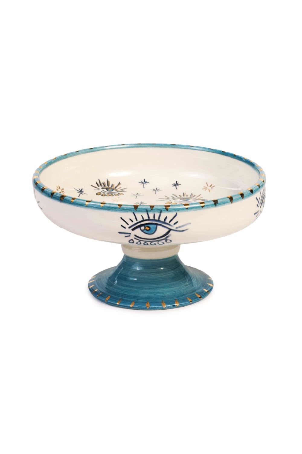 Feeling Good Inside-Signature Eye Handmade Ceramic Ayaklı Pasta Tabağı-Sunum Aksesuarları-1-roqelvaxirum.shop