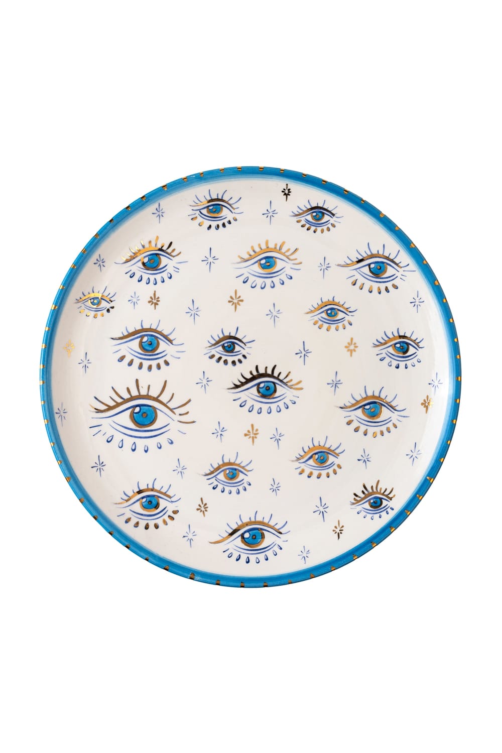 Feeling Good Inside-Signature Eye Handmade Ceramic Yemek Tabağı-Tabak & Kase-1-roqelvaxirum.shop