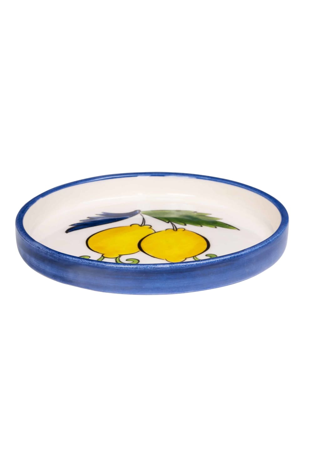 Feeling Good Inside-Sorrento Lemon Collection Handmade Seramik Mavi Mini Tabak-Tabak & Kase-2-roqelvaxirum.shop