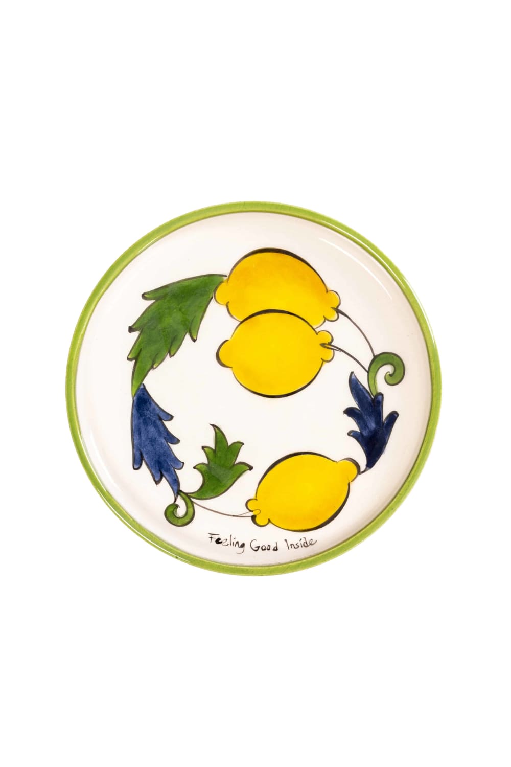 Feeling Good Inside-Sorrento Lemon Collection Handmade Seramik Yeşil Mini Tabak-Tabak & Kase-1-roqelvaxirum.shop