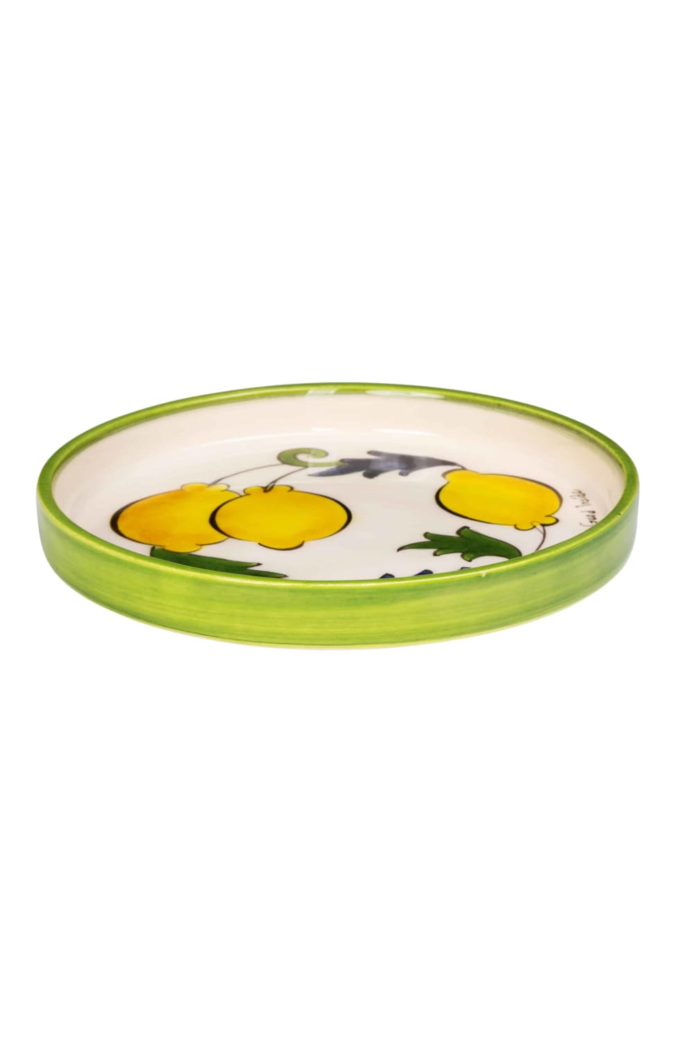 Feeling Good Inside-Sorrento Lemon Collection Handmade Seramik Yeşil Mini Tabak-Tabak & Kase-2-roqelvaxirum.shop