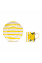 Feeling Good Inside-Yellow Lemon Line Handled Coffee Set-Bardak-2-roqelvaxirum.shop