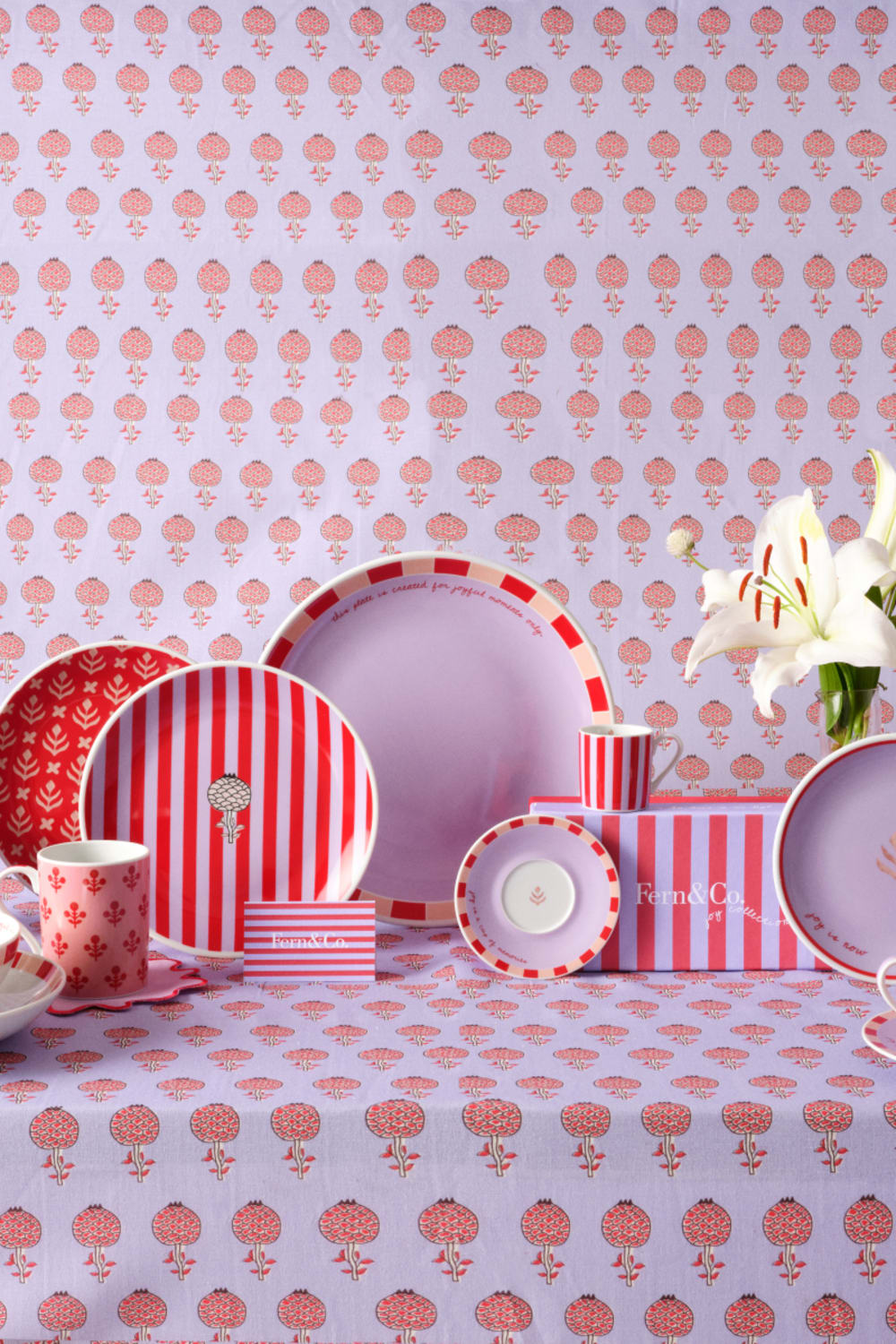 Fern&Co-Joy Collection Feast Stripes Tatlı Tabağı-Tabak & Kase-2-roqelvaxirum.shop