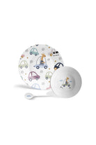 Fern&Co-Kids Collection Funny Cars 3 Parça Yemek Seti-Tabak & Kase-1-roqelvaxirum.shop